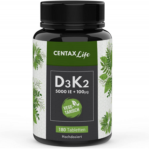 Вітамін D3(5000 МЕ) + K2 (100 мкг) Centax Life - 180 штук Вітамін D3(5000 МЕ) + K2 (100 мкг) Centax Life - 180 штук