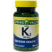 Вітамін Spring Valley K2, 100 мкг, Bone Health, 60 капсул Вітамін Spring Valley K2, 100 мкг, Bone Health, 60 капсул