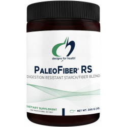 Designs for Health PaleoFiber RS ​​- порошок клітковини зі стійким крохмалем - органічне зелене бананове борошно + органічний порошок картопляного крохмалю, без ГМО + без смаку (30 порцій / 300 г)