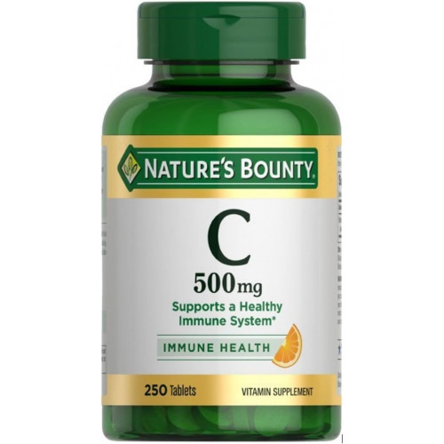 Nature's Bounty Vitamin C, підтримує здорову імунну систему, вітамінна добавка, 500 мг, 250 таблеток Nature's Bounty Vitamin C, підтримує здорову імунну систему, вітамінна добавка, 500 мг, 250 таблеток