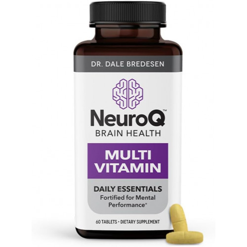 NeuroQ Daily Essentials Мультивітаміни - Підвищена розумова працездатність і загальне самопочуття - Покращує пам'ять і концентрацію - B-комплекс, вітамін D, фолат, коензим Q10, пантотенова кислота тощо - 60 капсул NeuroQ Daily Essentials Мультивітаміни - Підвищена розумова працездатність і загальне самопочуття - Покращує пам'ять і концентрацію - B-комплекс, вітамін D, фолат, коензим Q10, пантотенова кислота тощо - 60 капсул