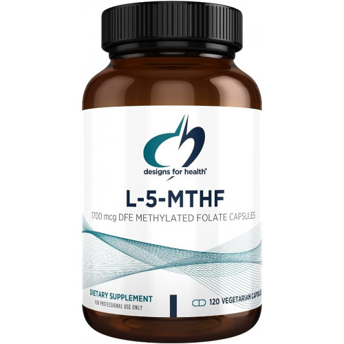 Designs for Health L 5-MTHF - Quatrefolic L метилфолатна добавка 1 мг (1700 мкг DFE) - метильована фолієва добавка для жінок і чоловіків - підтримує метилювання - без ГМО, без глютену (120 капсул) Designs for Health L 5-MTHF - Quatrefolic L метилфолатна добавка 1 мг (1700 мкг DFE) - метильована фолієва добавка для жінок і чоловіків - підтримує метилювання - без ГМО, без глютену (120 капсул)