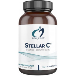 Designs for Health Stellar Vitamin C + Quercetin Supplements - цитрусові біофлавоноїди + кверцетин з вітаміном C і цинком для посилення імунної підтримки та оптимального засвоєння (90 капсул)