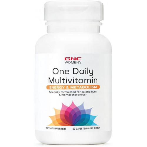 Жіночі мультивітаміни GNC One Daily - Енергія та метаболізм| Підтримує підвищення енергії, продуктивності, концентрації, метаболізму та здоров'я серцево-судинної системи | Щоденна добавка для жінок| 60 таблеток Жіночі мультивітаміни GNC One Daily - Енергія та метаболізм| Підтримує підвищення енергії, продуктивності, концентрації, метаболізму та здоров'я серцево-судинної системи | Щоденна добавка для жінок| 60 таблеток