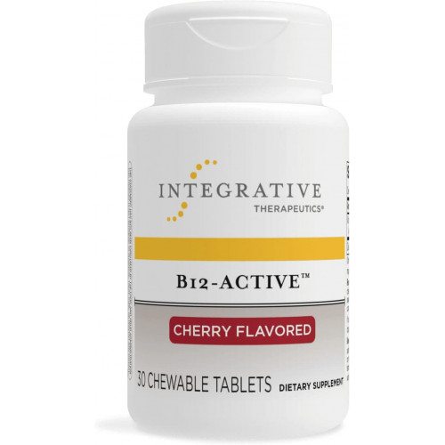 Integrative Therapeutics - B12-Active - Швидке всмоктування - Метилкобаламін - зі смаком вишні - 30 жувальних таблеток Integrative Therapeutics - B12-Active - Швидке всмоктування - Метилкобаламін - зі смаком вишні - 30 жувальних таблеток
