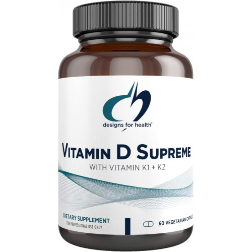 Designs for Health Vitamin D Supreme - Вітамін D 5000 МО з 2000 мкг вітаміну K як MK4 для здоров'я кісток, здоров'я серця та підтримки імунітету - Вітамін D3, посилений добавкою GG (60 капсул) Designs for Health Vitamin D Supreme - Вітамін D 5000 МО з 2000 мкг вітаміну K як MK4 для здоров'я кісток, здоров'я серця та підтримки імунітету - Вітамін D3, посилений добавкою GG (60 капсул)