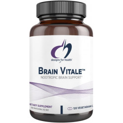 Designs for Health Brain Vitale with Cognizin Citicoline - «Ноотропна» добавка для підтримки когнітивних функцій, настрою та пам’яті з холіном GPC, гінкго + ацетил-L-карнітином HCL (120 капсул)