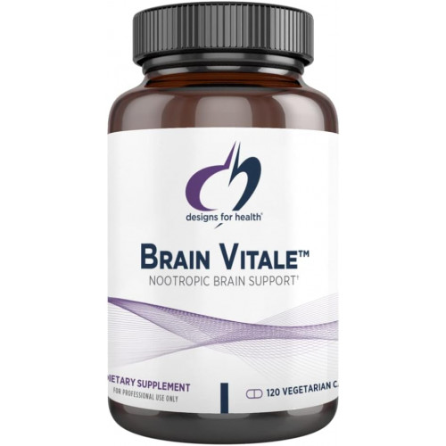 Designs for Health Brain Vitale with Cognizin Citicoline - «Ноотропна» добавка для підтримки когнітивних функцій, настрою та пам’яті з холіном GPC, гінкго + ацетил-L-карнітином HCL (120 капсул)