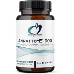 Designs for Health Annatto-E 300 мг токотрієнолів Вітамін Е - Дельта + Гамма токотрієноли для підтримки здоров'я серця, очей, здорового старіння - Антиоксидантна добавка DeltaGold (30 м'яких таблеток вітаміну Е)