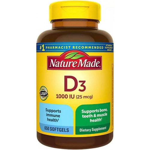 Природа зроблена вітаміном D3 25 мкг 650 Softgels, залишайтеся здоровими та зустрічайте свого вітаміну D 1000 IU-в комплекті з Nalkot Celp-Guide Природа зроблена вітаміном D3 25 мкг 650 Softgels, залишайтеся здоровими та зустрічайте свого вітаміну D 1000 IU-в комплекті з Nalkot Celp-Guide