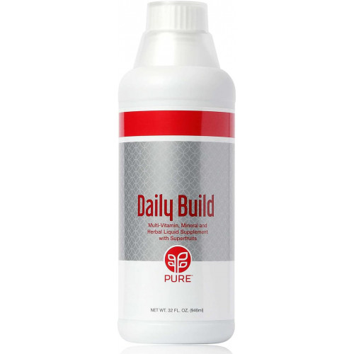 PURE Daily Build Liquid Multivitamin & Mineral/Robal Дієтична добавка з суперфруктами - 1 пляшка 32 рідких унцій (946 мл) PURE Daily Build Liquid Multivitamin & Mineral/Robal Дієтична добавка з суперфруктами - 1 пляшка 32 рідких унцій (946 мл)