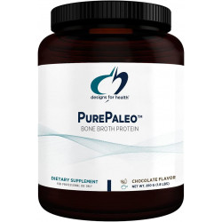 Designs for Health PurePaleo Collagen Protein Powder - 21g HydroBEEF Bone Broth Protein Supplement with Collagen Peptides + BCAAs - Шоколад, без ГМО, без молочних продуктів + ​​без глютену (30 порцій / 810 г)