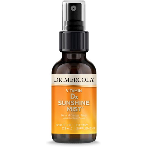 Вітамін D3 Dr. Mercola Sunshine Mist, 5000 МО на порцію, 38 порцій, дієтична добавка, підтримує здоров’я імунітету та суглобів, без ГМО