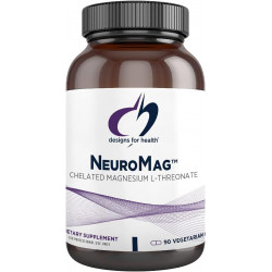 Designs for Health NeuroMag Magnesium L-Threonate - Хелатна добавка магнію з Magtein для здоров'я мозку та когнітивних функцій - Біодоступний магнію L-треонат (90 веганських капсул)
