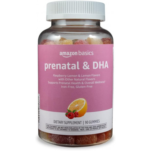 Amazon Basics Prenatal & DHA Gummy, Rasberry & Lemon Flavor, 90 Count (раніше Solimo) Amazon Basics Prenatal & DHA Gummy, Rasberry & Lemon Flavor, 90 Count (раніше Solimo)