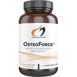 Designs for Health OsteoForce - преміальна добавка для підтримки кісток - добре засвоювані поживні речовини, малат кальцію, магній, хелат бісгліцинату цинку, вітаміни D + K - без ГМО, без сої (120 таблеток)
