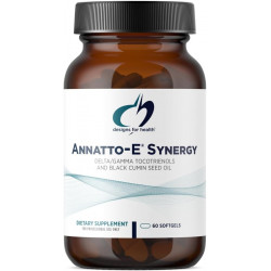 Designs for Health Аннато токотрієноли з олією насіння чорного кмину - Annatto-E Synergy Інноваційна добавка вітаміну Е, антиоксидантна підтримка з гамма + дельта токотрієнолами (60 м’яких капсул)