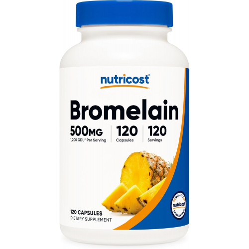 Nutricost Bromelain 500 мг, 120 вегетаріанських капсул - Бромелайн (1200 GDU), без ГМО, без глютену Nutricost Bromelain 500 мг, 120 вегетаріанських капсул - Бромелайн (1200 GDU), без ГМО, без глютену