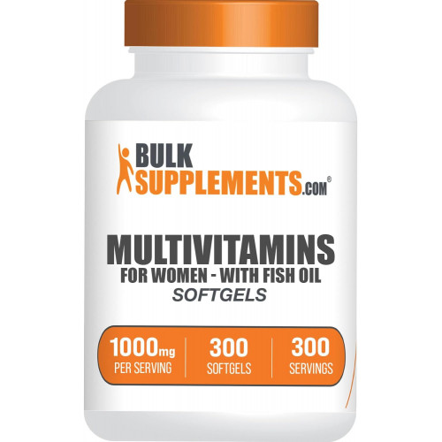 BulkSupplements.com Multivitamin for Women Softgels - Жіноча полівітамінна добавка із залізом, мультимінеральна добавка з риб'ячим жиром - без глютену, 1 м'яка капсула на порцію, 300 штук (1 упаковка) BulkSupplements.com Multivitamin for Women Softgels - Жіноча полівітамінна добавка із залізом, мультимінеральна добавка з риб'ячим жиром - без глютену, 1 м'яка капсула на порцію, 300 штук (1 упаковка)