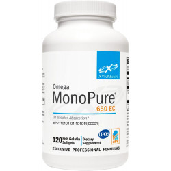 XYMOGEN Omega MonoPure 650 EC - Риб'ячий жир із 3-кратним кращим засвоєнням - DHA EPA Омега 3 добавка для здоров'я серця + когнітивної підтримки (120 м'яких капсул)