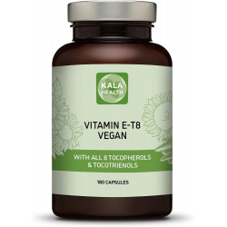 Унікальна веганська формула Kala Health з усіма 8 токоферолами та токотрієнолами, вітаміном Е– не містить ПАУ, важких металів, забруднювачів чи консервантів – сертифікована стійкість – волосся, рубці та шкіра