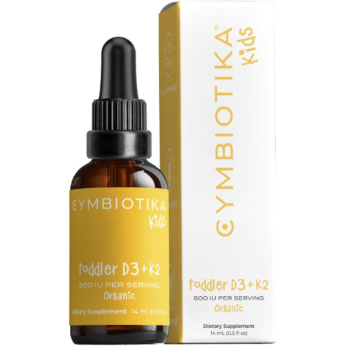CYMBIOTIKA Kids Toddler Vitamin D3 K2 Drops, рідка добавка для малюків з органічною кокосовою олією MCT, для підтримки імунітету, здоров’я мозку, міцних зубів і кісток, віком від 1 до 3 років, 28 порцій, пляшка 0,5 унції CYMBIOTIKA Kids Toddler Vitamin D3 K2 Drops, рідка добавка для малюків з органічною кокосовою олією MCT, для підтримки імунітету, здоров’я мозку, міцних зубів і кісток, віком від 1 до 3 років, 28 порцій, пляшка 0,5 унції