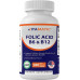 Vitamatic Folic Acid B12 B6 - Здоров'я серця, енергія та підтримка еритроцитів - 180 швидкорозчинних таблеток Vitamatic Folic Acid B12 B6 - Здоров'я серця, енергія та підтримка еритроцитів - 180 швидкорозчинних таблеток