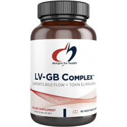 Designs for Health LV-GB Complex - Добавки для детоксикації печінки для підтримки жовчного міхура з розторопшею, артишоком, вітамінами + бичачою жовчю - підтримують відтік жовчі + виведення токсинів (90 капсул)