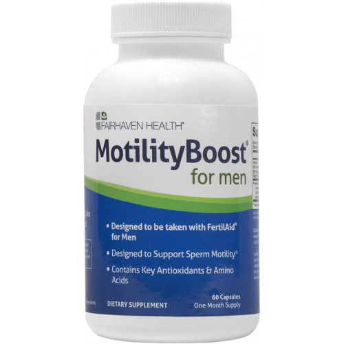 Fairhaven Health MotilityBoost для чоловіків, чоловіча фертильна добавка – для рухової сили – допологовий для нього, включає L-карнітин, вітамін B12, B6, Mucuna Pruriens, CoQ10 і кверцетин – запас на 1 місяць Fairhaven Health MotilityBoost для чоловіків, чоловіча фертильна добавка – для рухової сили – допологовий для нього, включає L-карнітин, вітамін B12, B6, Mucuna Pruriens, CoQ10 і кверцетин – запас на 1 місяць