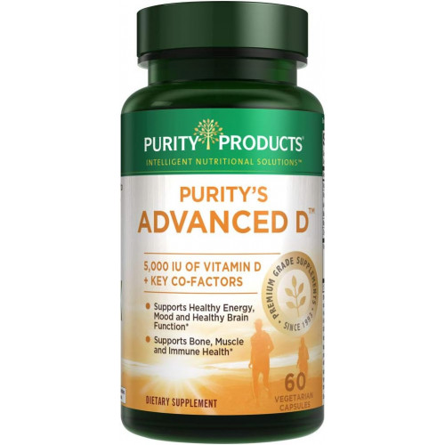 Суперформула Purity Products Dr. Cannell Advanced D з вітаміну D3 - насичена вітаміном D, вітаміном K2, цинком, цитратом магнію, бором і таурином - 60 вегетаріанських капсул Суперформула Purity Products Dr. Cannell Advanced D з вітаміну D3 - насичена вітаміном D, вітаміном K2, цинком, цитратом магнію, бором і таурином - 60 вегетаріанських капсул