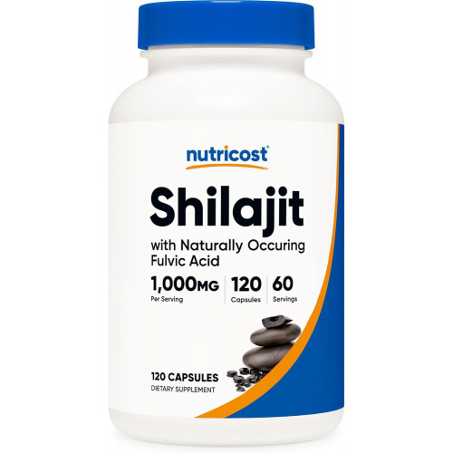 Капсули Nutricost Shilajit (1000 мг Шилайт на порцію), 120 капсули | Екстракт Shilajit з природною фулвіковою кислотою - 60 порцій, без глютену, не ГМО, веганською дієтичною добавкою Капсули Nutricost Shilajit (1000 мг Шилайт на порцію), 120 капсули | Екстракт Shilajit з природною фулвіковою кислотою - 60 порцій, без глютену, не ГМО, веганською дієтичною добавкою