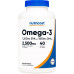 Риб'ячий жир Nutricost Omega 3 - 2500 мг, 120 м'яких капсул (40 порцій) - Риб'ячий жир, виловлений у природі! 1200 мг EPA 850 мг DHA - без ГМО, без глютену Риб'ячий жир Nutricost Omega 3 - 2500 мг, 120 м'яких капсул (40 порцій) - Риб'ячий жир, виловлений у природі! 1200 мг EPA 850 мг DHA - без ГМО, без глютену