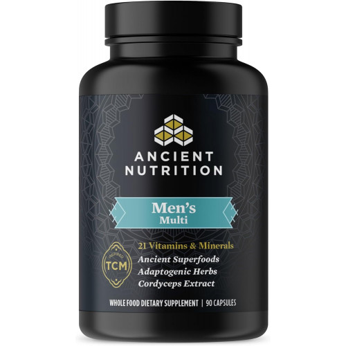 Мультивітаміни Ancient Nutrition для чоловіків, Multi Men's, вітамін D, C, E, B12, цинк, магній, підтримує здорову імунну систему та здоров'я кісток, 90 Ct Мультивітаміни Ancient Nutrition для чоловіків, Multi Men's, вітамін D, C, E, B12, цинк, магній, підтримує здорову імунну систему та здоров'я кісток, 90 Ct