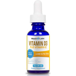 Вітамін D3 K2 Liquid Drops - Рідкий вітамін D3 2000 МО на краплю - Рідкі вітамінні добавки K2 для дорослих і дітей - Вітамін D для здорових кісток, серця та імунітету - Вітамін D K2 MK7 пляшка-крапельниця 1 унція