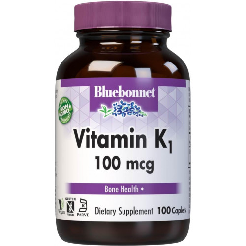 Каплети BlueBonnet з вітаміном K1, 100 шт Каплети BlueBonnet з вітаміном K1, 100 шт