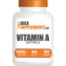 BulkSupplements.com Вітамін А 10000 МО м’яких капсул – ретинілпальмітат вітаміну А, таблетки вітаміну А – добавка вітаміну А, добавки для очей – без глютену, 1 м’яка капсула на порцію, 365 м’яких капсул BulkSupplements.com Вітамін А 10000 МО м’яких капсул – ретинілпальмітат вітаміну А, таблетки вітаміну А – добавка вітаміну А, добавки для очей – без глютену, 1 м’яка капсула на порцію, 365 м’яких капсул