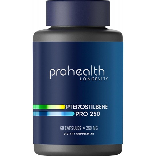 ProHealth Pterostilbene Pro 250 (250 мг, 60 капсул) Довголіття | Потужний антиоксидант. Підтримує здорове старіння, здоров'я серця, здоров'я клітин мозку. ProHealth Pterostilbene Pro 250 (250 мг, 60 капсул) Довголіття | Потужний антиоксидант. Підтримує здорове старіння, здоров'я серця, здоров'я клітин мозку.
