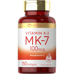 Carlyle Vitamin K2 MK7 100 мкг | 150 капсул | Добавка без ГМО, без глютену