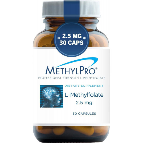 MethylPro 2,5 мг L-метилфолату - професійна активна добавка з метилфолатом для підтримки мозку, збалансованого настрою та здоров'я імунітету - без глютену та наповнювачів (30 капсул) MethylPro 2,5 мг L-метилфолату - професійна активна добавка з метилфолатом для підтримки мозку, збалансованого настрою та здоров'я імунітету - без глютену та наповнювачів (30 капсул)
