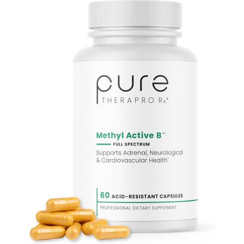 Pure Thera Methyl Active вітаміни B для чоловіків і жінок | Метильовані вітаміни, включаючи B12, метилфолат, бенфотіамін, холін, ніацин, TMG тощо | 60 рослинних капсул Pure Thera Methyl Active вітаміни B для чоловіків і жінок | Метильовані вітаміни, включаючи B12, метилфолат, бенфотіамін, холін, ніацин, TMG тощо | 60 рослинних капсул