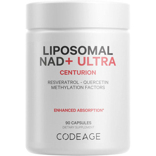 Codeage Liposomal NAD+ з ресвератролом і вітаміном B - NAD Plus Ultra для енергії та підтримки здорового старіння - NAD вітамінна добавка з кверцетином, бетаїном, рибофлавіном - біодоступність - 90 капсул Codeage Liposomal NAD+ з ресвератролом і вітаміном B - NAD Plus Ultra для енергії та підтримки здорового старіння - NAD вітамінна добавка з кверцетином, бетаїном, рибофлавіном - біодоступність - 90 капсул