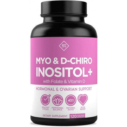 Добавка інозитолу преміум-класу - Міо-інозитол і D-хіроінозитол плюс фолат і вітамін D - Ідеальне співвідношення 40:1 - Гормональний баланс і здорова підтримка яєчників для жінок - Вітамін B8 - 30-денний запас Добавка інозитолу преміум-класу - Міо-інозитол і D-хіроінозитол плюс фолат і вітамін D - Ідеальне співвідношення 40:1 - Гормональний баланс і здорова підтримка яєчників для жінок - Вітамін B8 - 30-денний запас