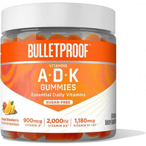 Куленепробивні апельсинові полуничні вітаміни A+D+K Gummies без цукру, 60 штук, кето-добавка для підтримки серця, кісток та імунітету, нова та покращена формула та текстура, упаковка може змінюватися Куленепробивні апельсинові полуничні вітаміни A+D+K Gummies без цукру, 60 штук, кето-добавка для підтримки серця, кісток та імунітету, нова та покращена формула та текстура, упаковка може змінюватися