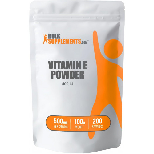 BulkSupplements.com Вітамін Е 400 МО в порошку - як D-альфа-токоферол, добавки з вітаміном Е, порошок вітаміну Е - без глютену, 500 мг на порцію, 100 г (3,5 унції) (1 упаковка) BulkSupplements.com Вітамін Е 400 МО в порошку - як D-альфа-токоферол, добавки з вітаміном Е, порошок вітаміну Е - без глютену, 500 мг на порцію, 100 г (3,5 унції) (1 упаковка)
