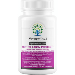 Показано переклад для запиту Methylation Protect - 1000 mcg Methylfolate Supplement with 5-mthf and Methyl B12 for MTHFR Support, Gluten Free, 60 Capsules