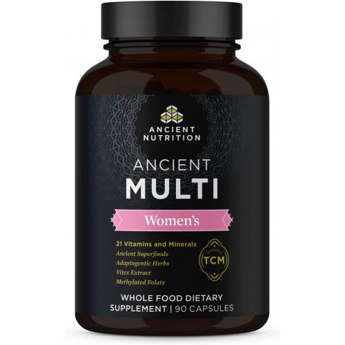 Мультивітамін Ancient Nutrition для жінок, Мультивітамін для жінок, вітамін D, C, B12, цинк, магній, підтримує здорову імунну систему та здоров’я кісток, 90 Ct Мультивітамін Ancient Nutrition для жінок, Мультивітамін для жінок, вітамін D, C, B12, цинк, магній, підтримує здорову імунну систему та здоров’я кісток, 90 Ct