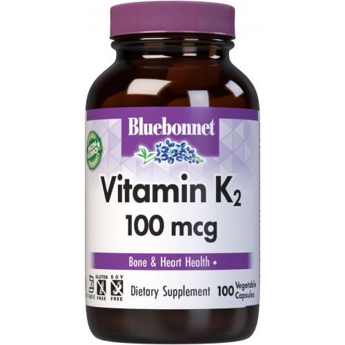 Вегетаріанські капсули Bluebonnet Vitamin K2, 100 шт Вегетаріанські капсули Bluebonnet Vitamin K2, 100 шт