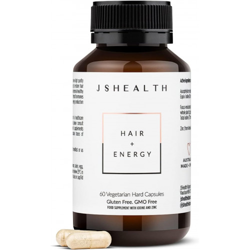 JSHealth Hair Formula - Вітаміни для росту та енергії волосся з цинком і йодом - Добавка проти випадіння волосся для чоловіків і жінок (60 капсул) JSHealth Hair Formula - Вітаміни для росту та енергії волосся з цинком і йодом - Добавка проти випадіння волосся для чоловіків і жінок (60 капсул)