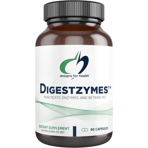 Designs for Health Digestzymes - травні ферменти + бетаїн гідрохлорид для усунення газів і здуття живота - пепсин, бича жовч, ферменти лактази та ліпази для травлення (90 капсул) Designs for Health Digestzymes - травні ферменти + бетаїн гідрохлорид для усунення газів і здуття живота - пепсин, бича жовч, ферменти лактази та ліпази для травлення (90 капсул)