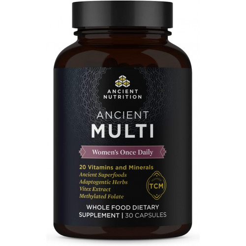 Ancient Nutrition Multivitamin for Women, Жіноча добавка раз на добу, вітамін B, C, K2, магній, фолат і залізо, підтримує здоров’я кісток, 30 каратів Ancient Nutrition Multivitamin for Women, Жіноча добавка раз на добу, вітамін B, C, K2, магній, фолат і залізо, підтримує здоров’я кісток, 30 каратів